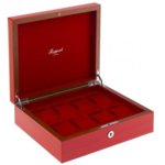 Кутия за часовници Rapport London Est. 1898 HERITAGE RED 8 - Collector Box Finest Red Wood & Suede For 8 Timepieces
